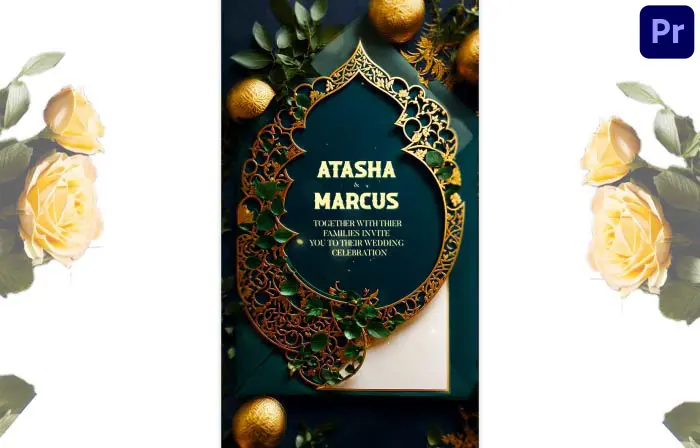 Masterpiece Muslim Nikah 3D Wedding Invitation Instagram Story